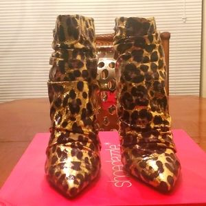 Black and Gold Ankle Boots